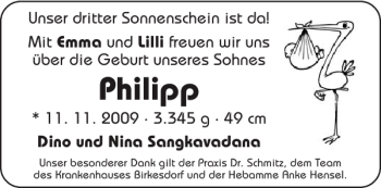 Glückwunschanzeige von Philipp  von Aachener Zeitung / Aachener Nachrichten
