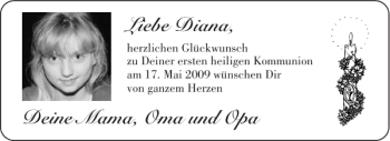 Glückwunschanzeige von Diana Mama Oma und Opa von Aachener Zeitung / Aachener Nachrichten