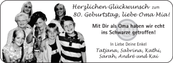 Glückwunschanzeige von Oma Mia von Aachener Zeitung / Aachener Nachrichten