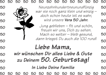 Glückwunschanzeige von Mama  von Aachener Zeitung / Aachener Nachrichten