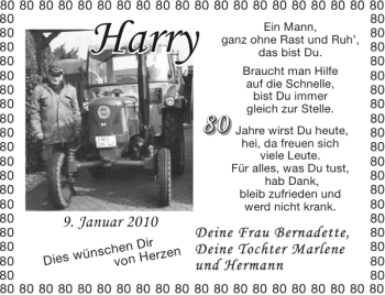 Glückwunschanzeige von Harry  von Aachener Zeitung / Aachener Nachrichten