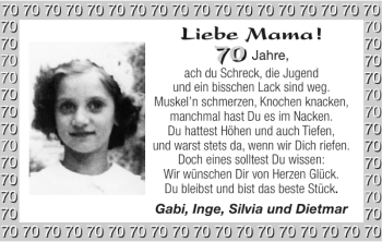 Glückwunschanzeige von   von Super Sonntag / Super Mittwoch