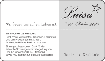 Glückwunschanzeige von Luisa  von Super Sonntag / Super Mittwoch