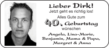 Glückwunschanzeige von   von Super Sonntag / Super Mittwoch