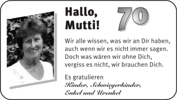 Glückwunschanzeige von   von Super Sonntag / Super Mittwoch