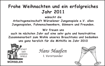 Glückwunschanzeige von Hans Maaßen von Super Sonntag / Super Mittwoch