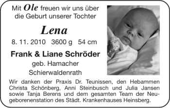 Glückwunschanzeige von Lena  von Super Sonntag / Super Mittwoch