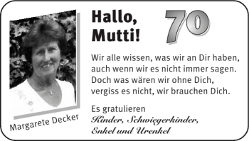 Glückwunschanzeige von   von Super Sonntag / Super Mittwoch