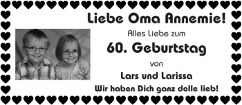 Glückwunschanzeige von Oma Annemie von Aachener Zeitung / Aachener Nachrichten