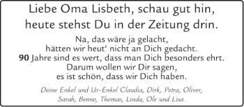 Glückwunschanzeige von   von Aachener Zeitung / Aachener Nachrichten