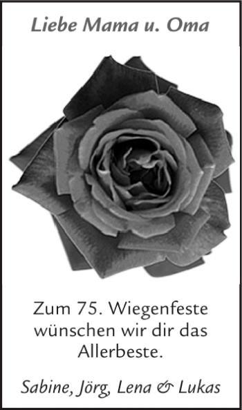 Glückwunschanzeige von Mama u. Oma von Super Sonntag / Super Mittwoch