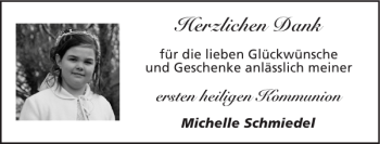 Glückwunschanzeige von ersten heiligen Kommunion von Super Sonntag / Super Mittwoch
