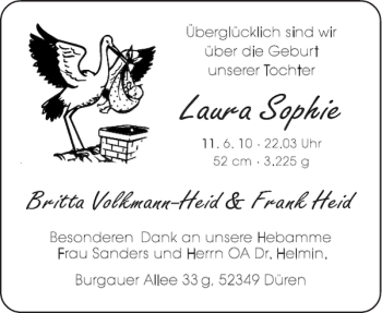 Glückwunschanzeige von Laura Sophie von Aachener Zeitung / Aachener Nachrichten