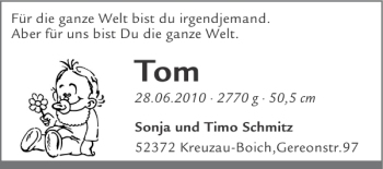 Glückwunschanzeige von Für ganze irgendjemand. für ganzeKreuzau-Boich Gereonstr  von Super Sonntag / Super Mittwoch