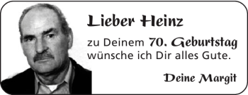 Glückwunschanzeige von Heinz  von Aachener Zeitung / Aachener Nachrichten