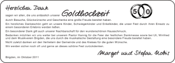 Glückwunschanzeige von Goldhochzeit  von Aachener Zeitung / Aachener Nachrichten