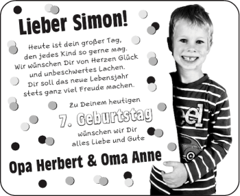 Glückwunschanzeige von Simon  von Aachener Zeitung / Aachener Nachrichten