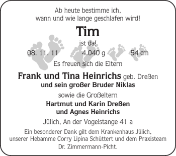 Glückwunschanzeige von Tim  von Super Sonntag / Super Mittwoch