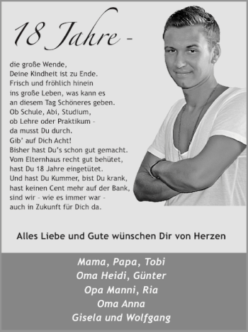 Glückwunschanzeige von   von Super Sonntag / Super Mittwoch