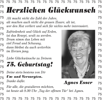 Glückwunschanzeige von   von Aachener Zeitung / Aachener Nachrichten