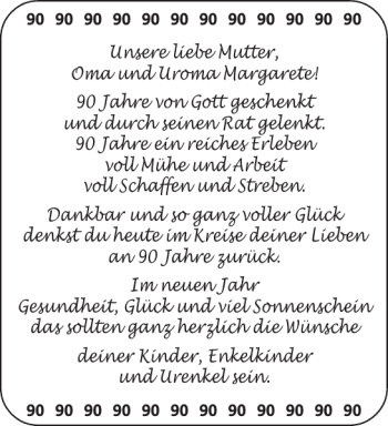 Glückwunschanzeige von Mutter  von Aachener Zeitung / Aachener Nachrichten