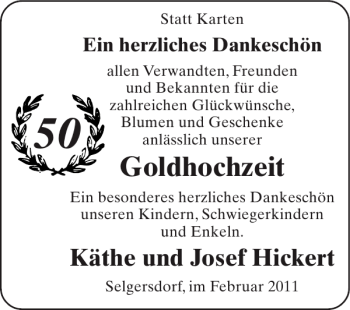 Glückwunschanzeige von Goldhochzeit  von Super Sonntag / Super Mittwoch