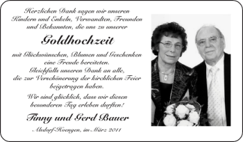 Glückwunschanzeige von Goldhochzeit  von Super Sonntag / Super Mittwoch