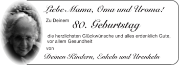 Glückwunschanzeige von Mama Oma und von Aachener Zeitung / Aachener Nachrichten