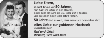 Glückwunschanzeige von   von Aachener Zeitung / Aachener Nachrichten