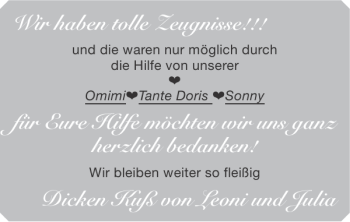 Glückwunschanzeige von   von Super Sonntag / Super Mittwoch