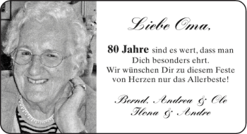 Glückwunschanzeige von Oma  von Aachener Zeitung / Aachener Nachrichten