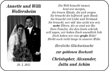 Glückwunschanzeige von   von Aachener Zeitung / Aachener Nachrichten