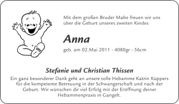 Glückwunschanzeige von Anna  von Super Sonntag / Super Mittwoch