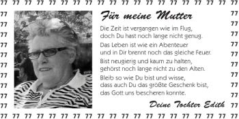 Glückwunschanzeige von Für Mutter von Super Sonntag / Super Mittwoch