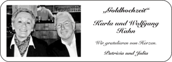 Glückwunschanzeige von Goldhochzeit  von Aachener Zeitung / Aachener Nachrichten