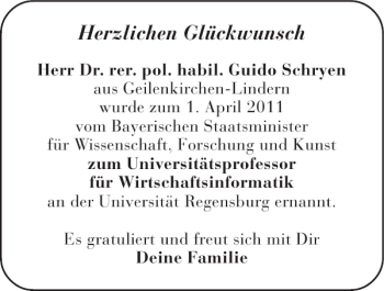 Glückwunschanzeige von   von Super Sonntag / Super Mittwoch