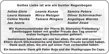 Glückwunschanzeige von ist bunter Regenbogen von Super Sonntag / Super Mittwoch