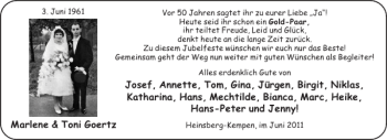 Glückwunschanzeige von   von Aachener Zeitung / Aachener Nachrichten