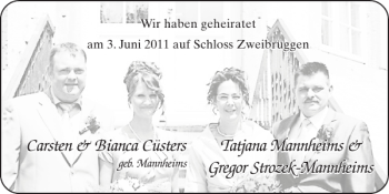 Glückwunschanzeige von Carsten Bianca Cüsters Tatjana MannheimsGregor Strozek-Mannheims  von Super Sonntag / Super Mittwoch