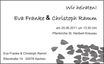 Glückwunschanzeige von Eva Franke Christoph Ramm von Aachener Zeitung / Aachener Nachrichten