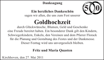 Glückwunschanzeige von Goldhochzeit  von Super Sonntag / Super Mittwoch