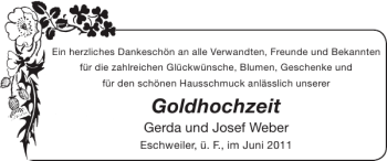 Glückwunschanzeige von Goldhochzeit  von Super Sonntag / Super Mittwoch