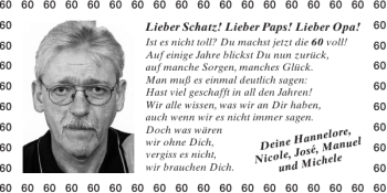 Glückwunschanzeige von Lieber Schatz von Super Sonntag / Super Mittwoch