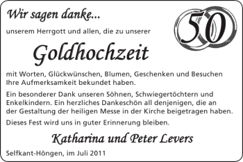 Glückwunschanzeige von Goldhochzeit  von Super Sonntag / Super Mittwoch