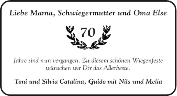 Glückwunschanzeige von Mama und Oma Else von Aachener Zeitung / Aachener Nachrichten