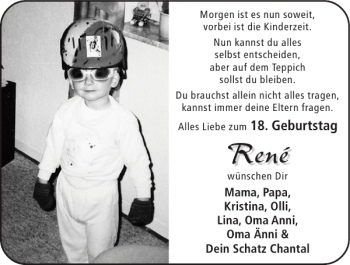 Glückwunschanzeige von   von Super Sonntag / Super Mittwoch
