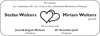 Glückwunschanzeige von Stefan Wolters Miriam Wolters von Aachener Zeitung / Aachener Nachrichten