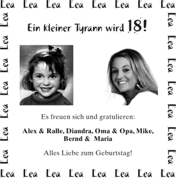 Glückwunschanzeige von   von Super Sonntag / Super Mittwoch