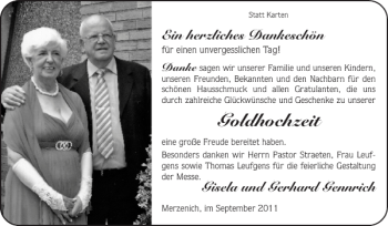 Glückwunschanzeige von Goldhochzeit  von Super Sonntag / Super Mittwoch