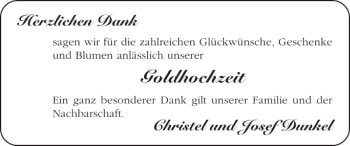 Glückwunschanzeige von Goldhochzeit  von Super Sonntag / Super Mittwoch